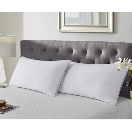 Kathy Ireland Summer-Winter White Goose Feather Pillow, King, PK2 KI200511K